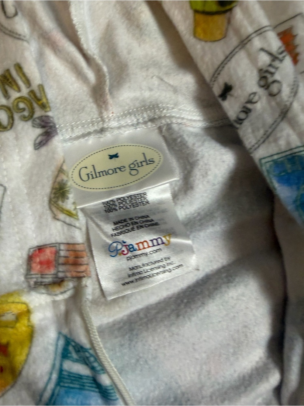 Intimo Gilmore Girls Collage Print Hooded Union Suit NWOT - Picture 3 of 6